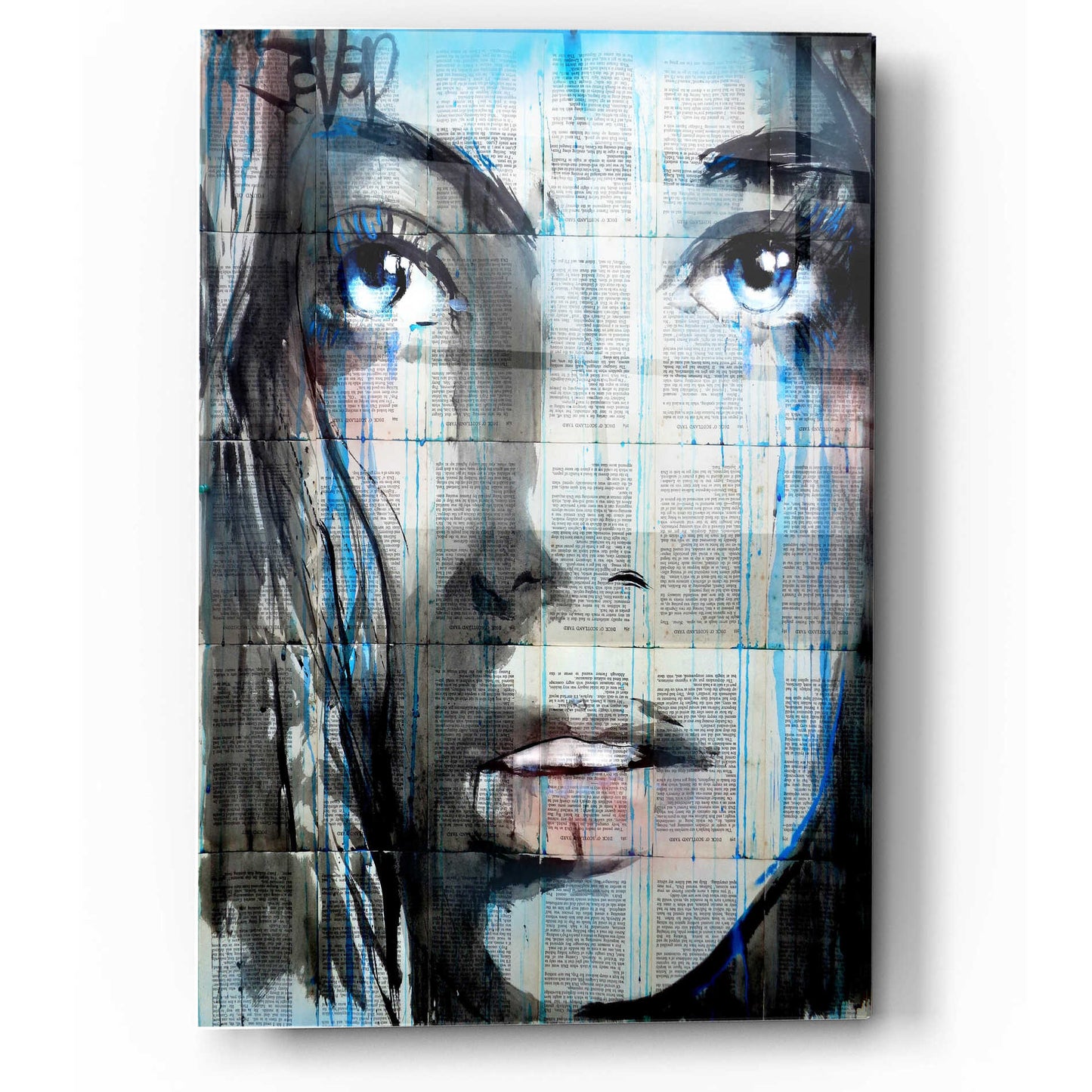 Epic Art 'Blue Sway' by Loui Jover, Acrylic Glass Wall Art,12x16