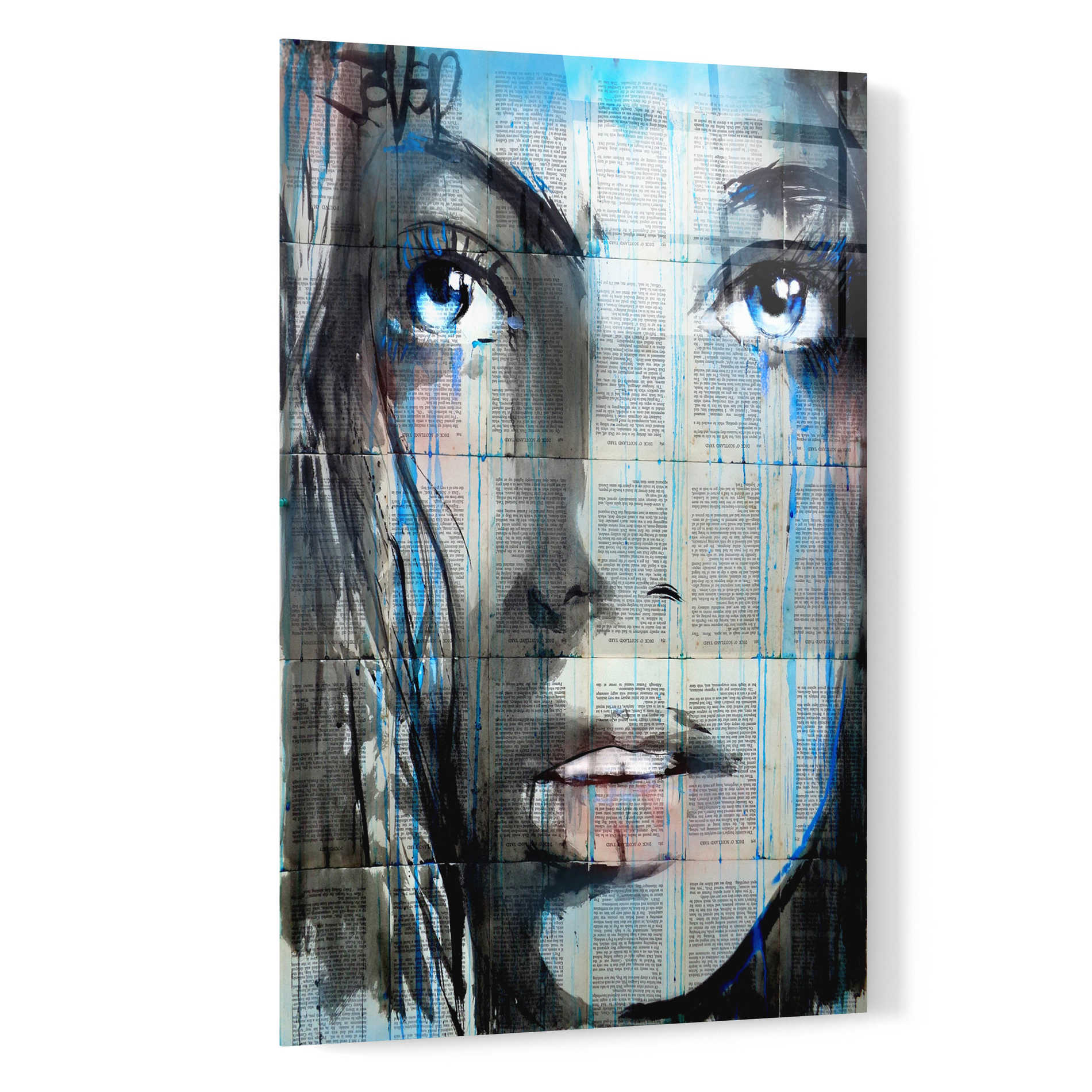 Epic Art 'Blue Sway' by Loui Jover, Acrylic Glass Wall Art,16x24