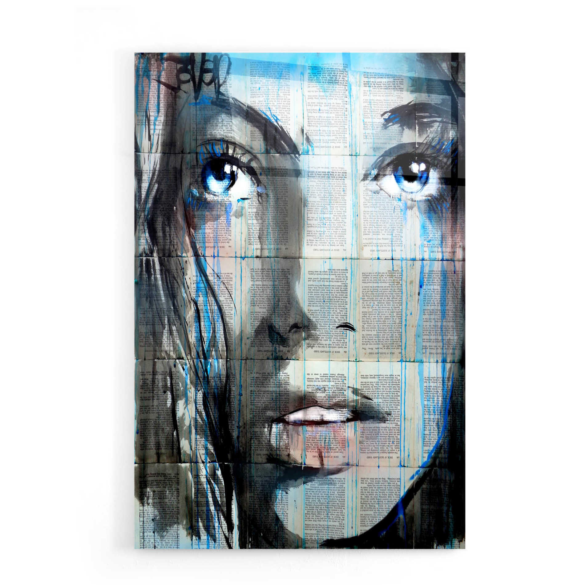 Epic Art 'Blue Sway' by Loui Jover, Acrylic Glass Wall Art,16x24
