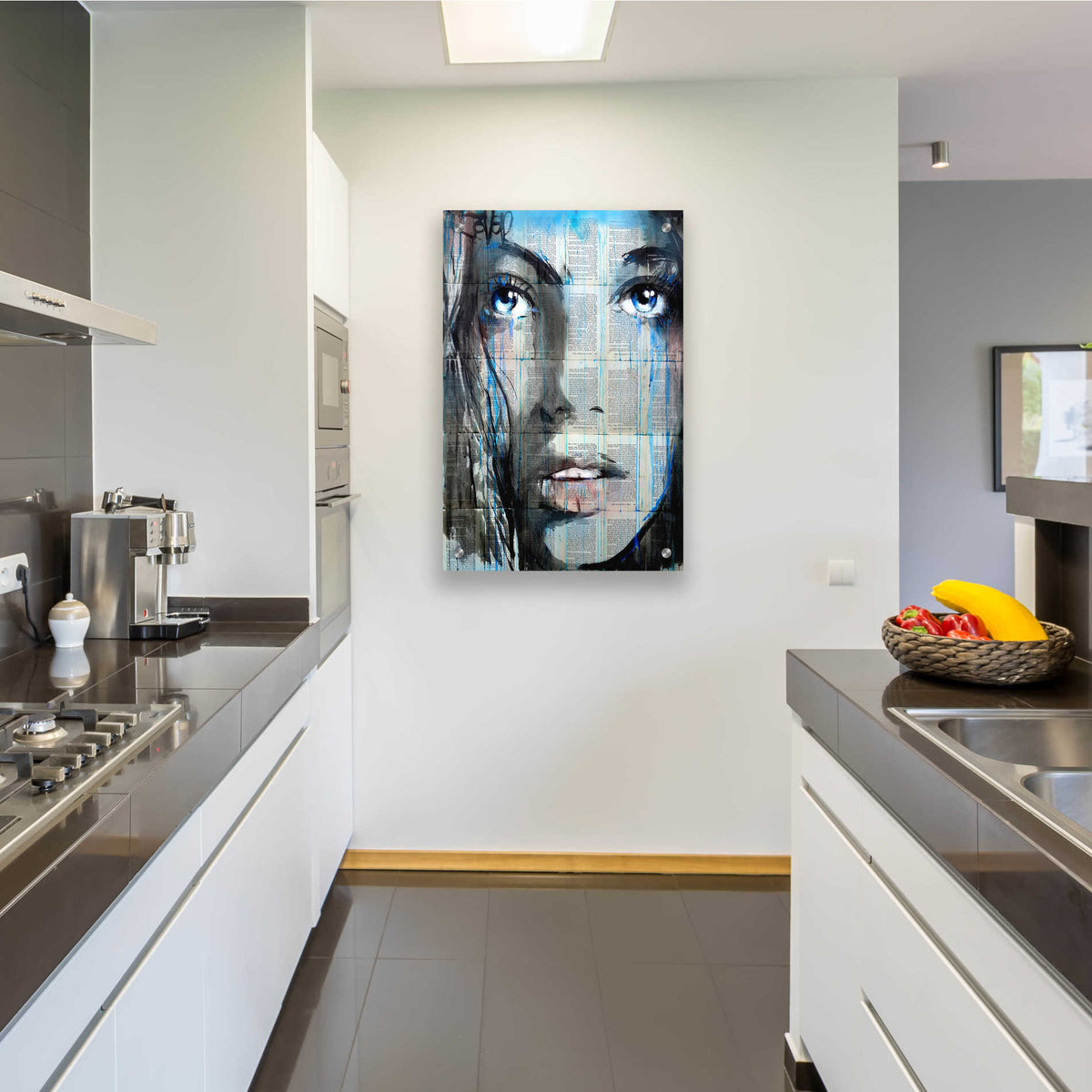 Epic Art 'Blue Sway' by Loui Jover, Acrylic Glass Wall Art,24x36