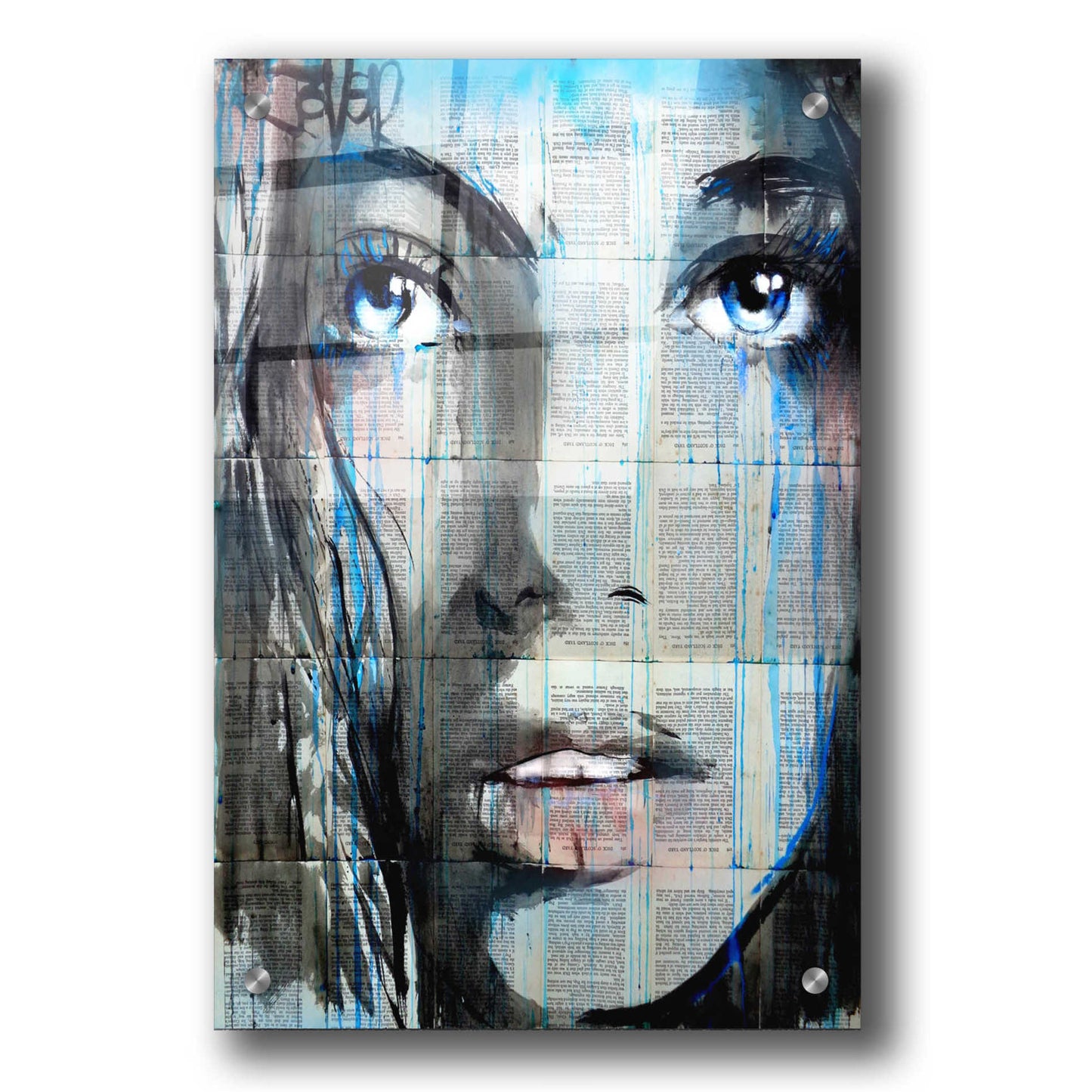 Epic Art 'Blue Sway' by Loui Jover, Acrylic Glass Wall Art,24x36