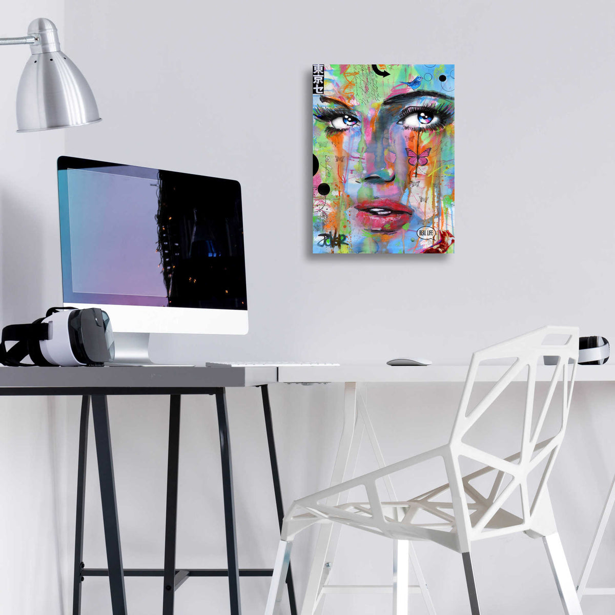 Epic Art 'Real Life' by Loui Jover, Acrylic Glass Wall Art,12x16