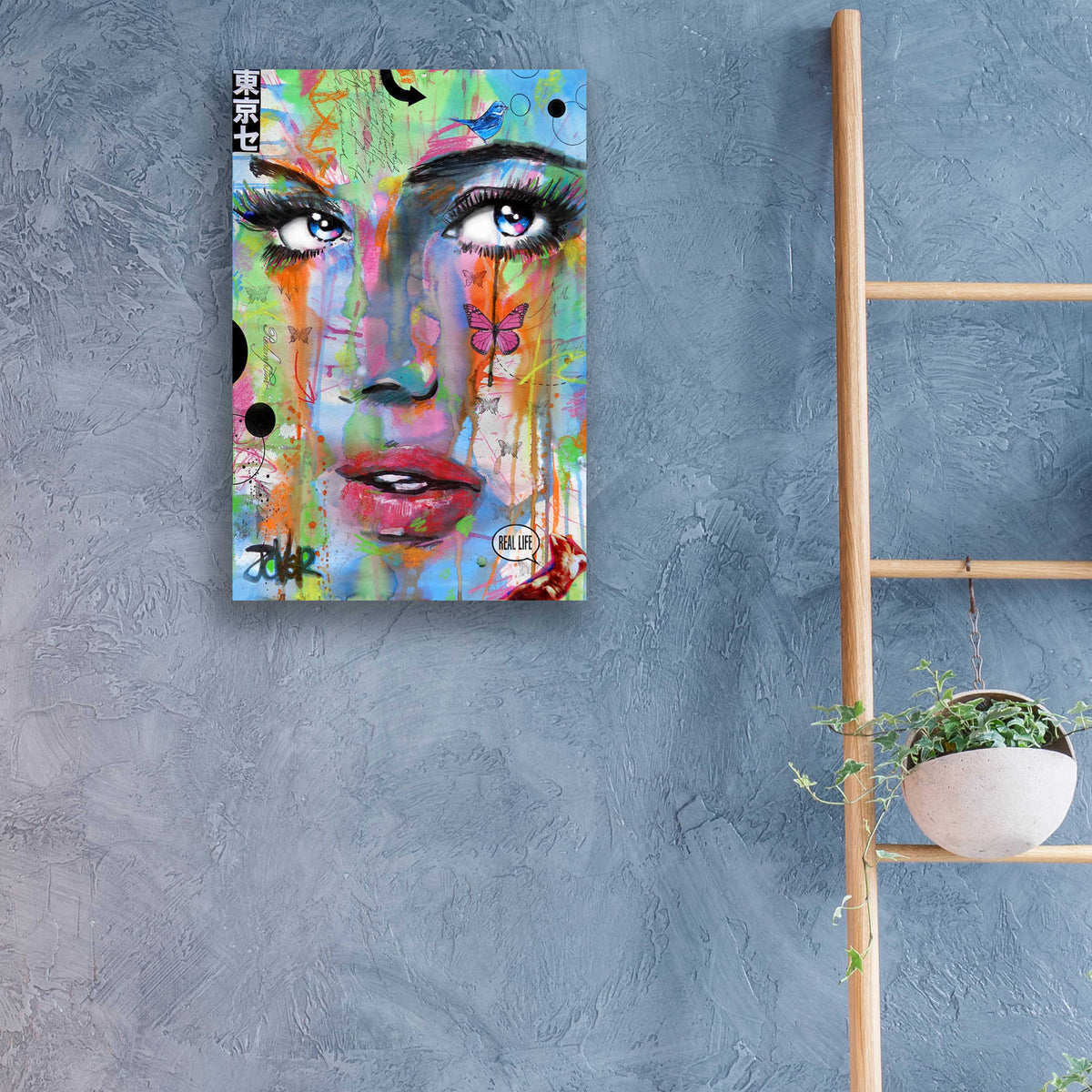 Epic Art 'Real Life' by Loui Jover, Acrylic Glass Wall Art,16x24
