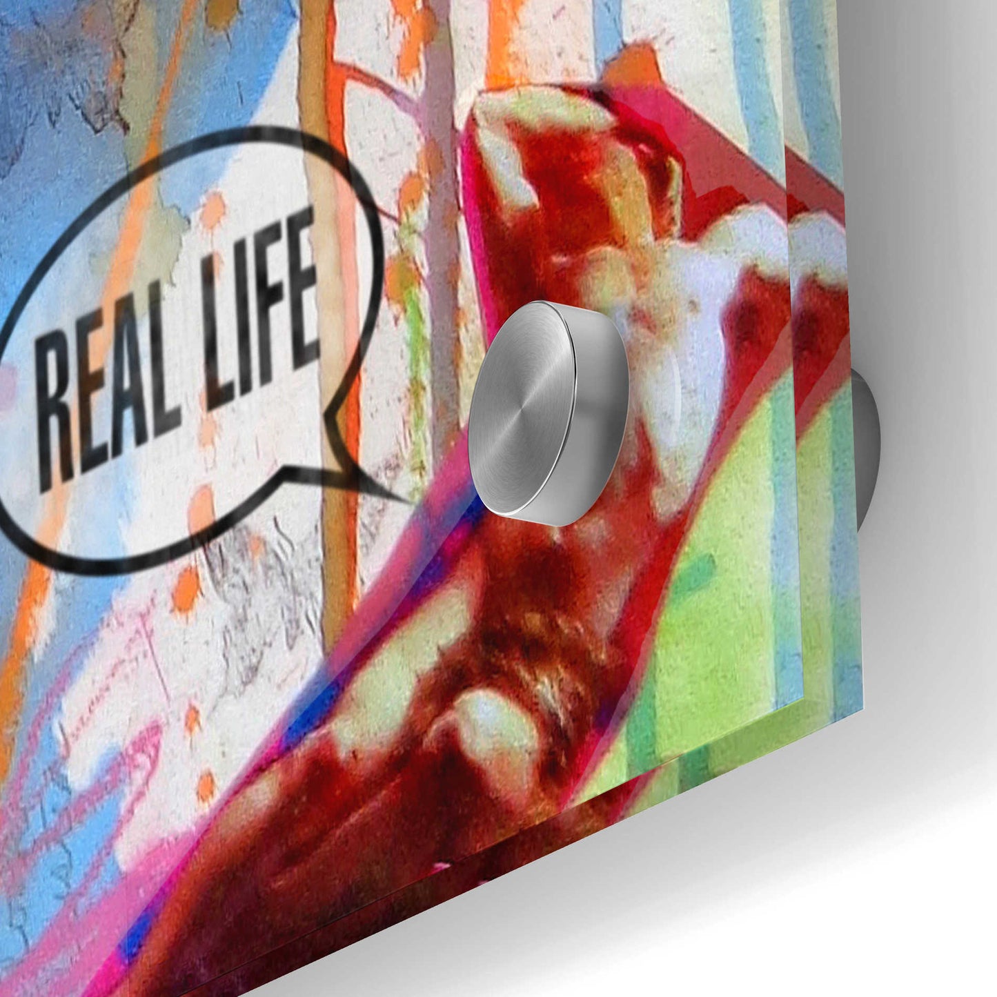 Epic Art 'Real Life' by Loui Jover, Acrylic Glass Wall Art,24x36