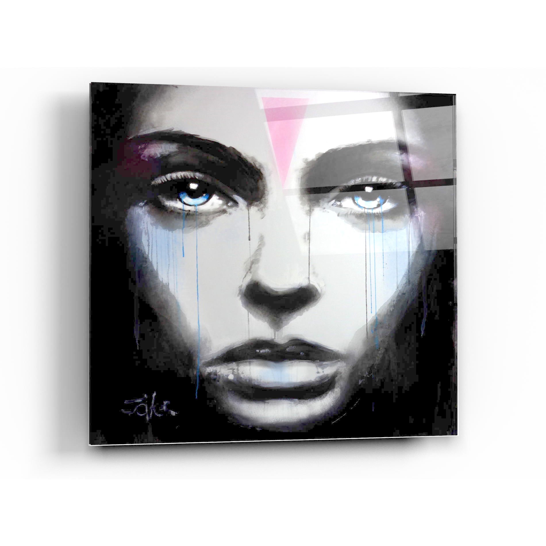 Epic Art 'Modern Primitive' by Loui Jover, Acrylic Glass Wall Art,12x12