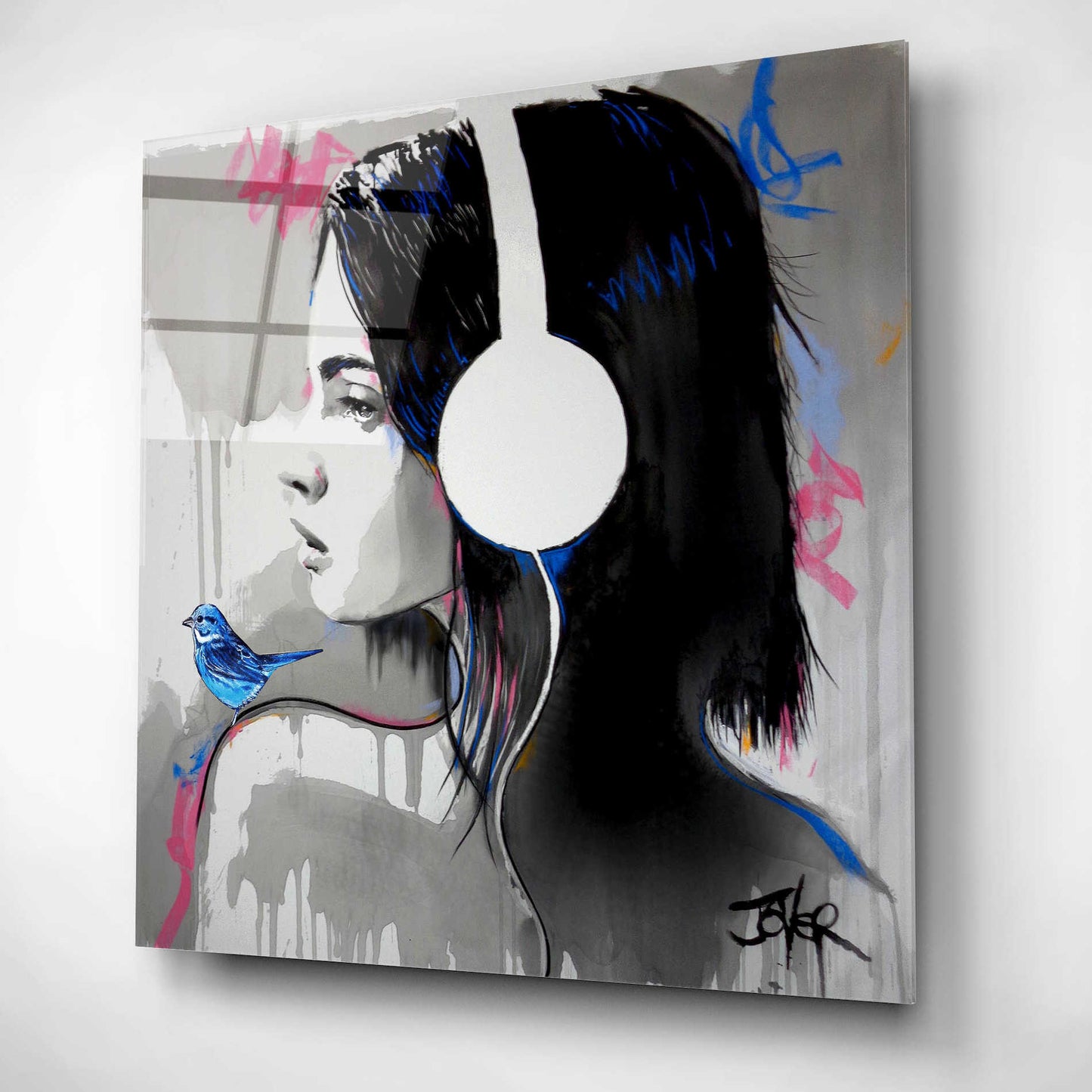 Epic Art 'Life Is Music' by Loui Jover, Acrylic Glass Wall Art,12x12