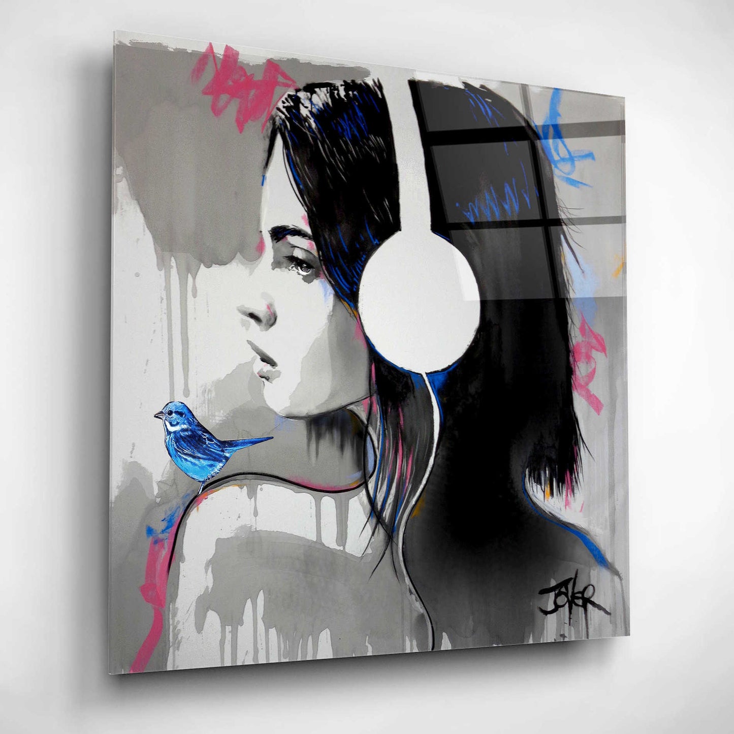 Epic Art 'Life Is Music' by Loui Jover, Acrylic Glass Wall Art,12x12