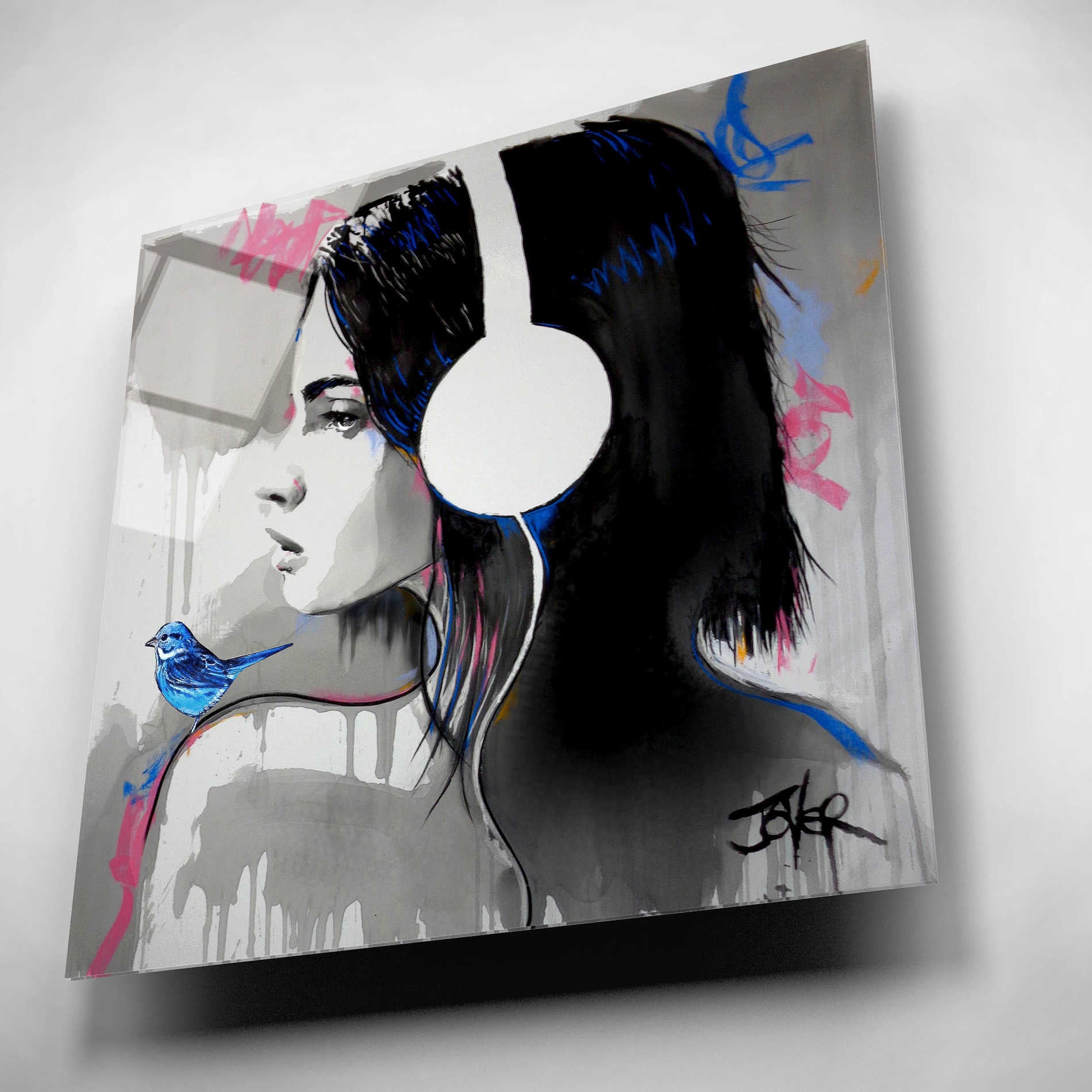 Epic Art 'Life Is Music' by Loui Jover, Acrylic Glass Wall Art,12x12