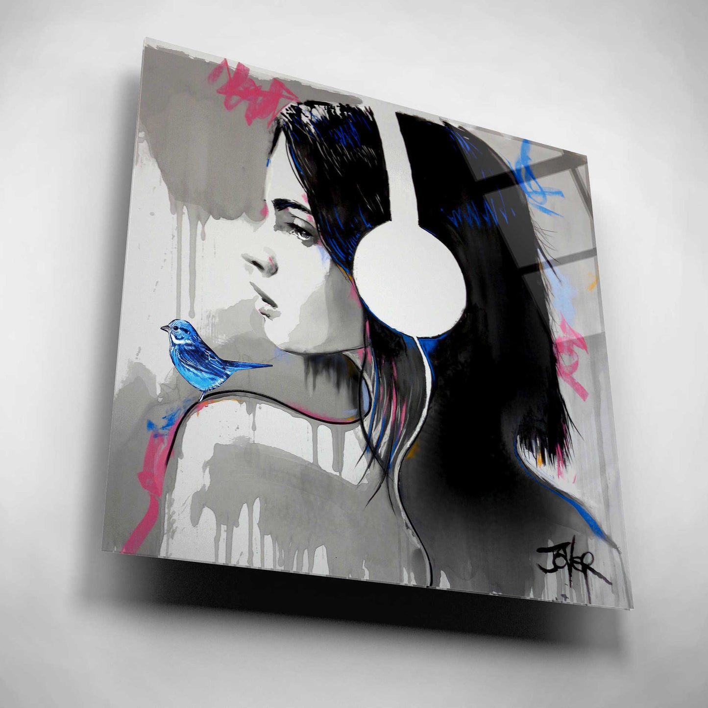 Epic Art 'Life Is Music' by Loui Jover, Acrylic Glass Wall Art,12x12