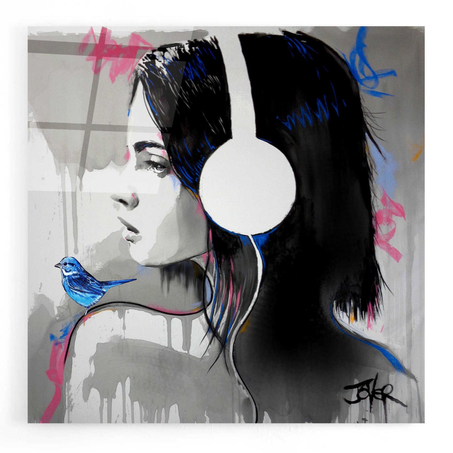 Epic Art 'Life Is Music' by Loui Jover, Acrylic Glass Wall Art,12x12