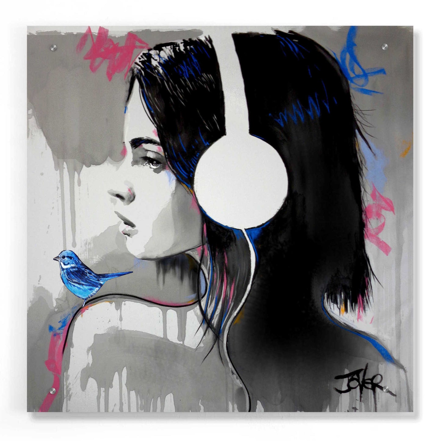 Epic Art 'Life Is Music' by Loui Jover, Acrylic Glass Wall Art,24x24