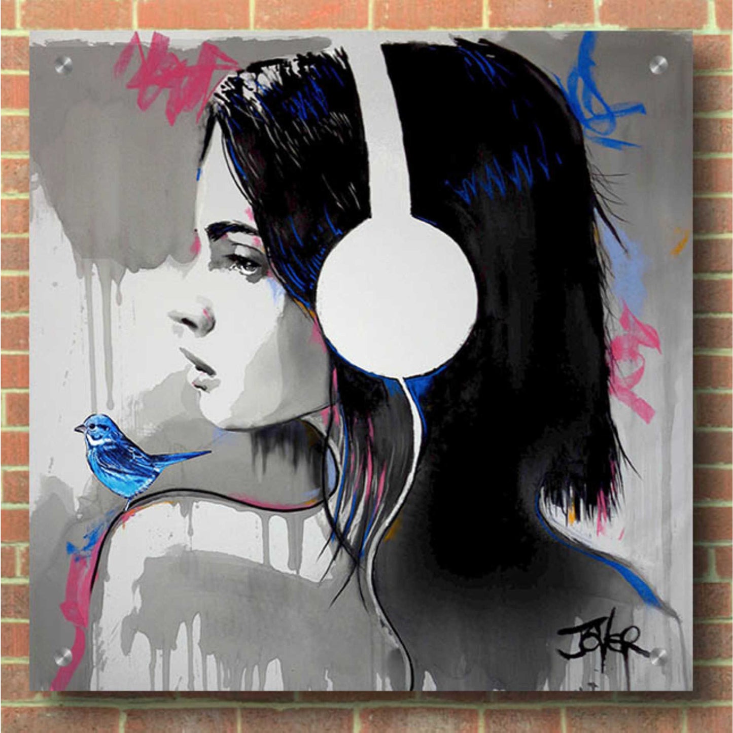 Epic Art 'Life Is Music' by Loui Jover, Acrylic Glass Wall Art,36x36