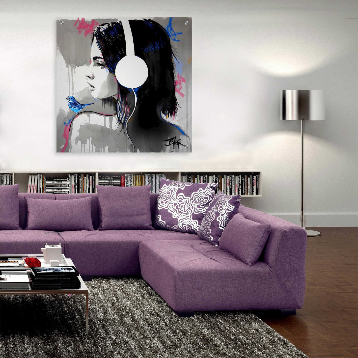 Epic Art 'Life Is Music' by Loui Jover, Acrylic Glass Wall Art,36x36