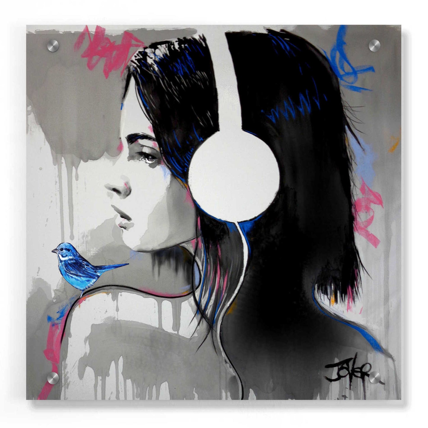 Epic Art 'Life Is Music' by Loui Jover, Acrylic Glass Wall Art,36x36