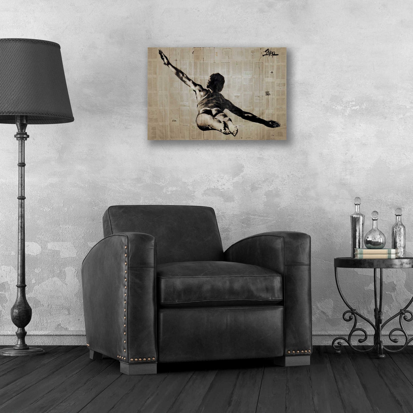 Epic Art 'Flying Free Man' by Loui Jover, Acrylic Glass Wall Art,24x16