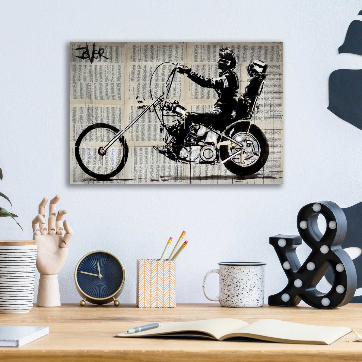 Epic Art 'Get Your Motor Running' by Loui Jover, Acrylic Glass Wall Art,16x12