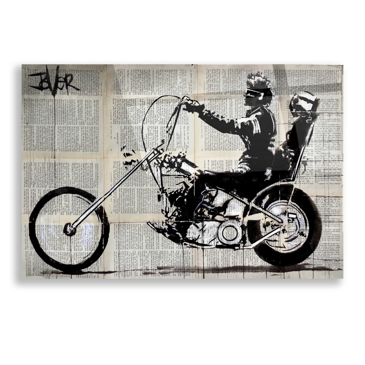 Epic Art 'Get Your Motor Running' by Loui Jover, Acrylic Glass Wall Art,16x12