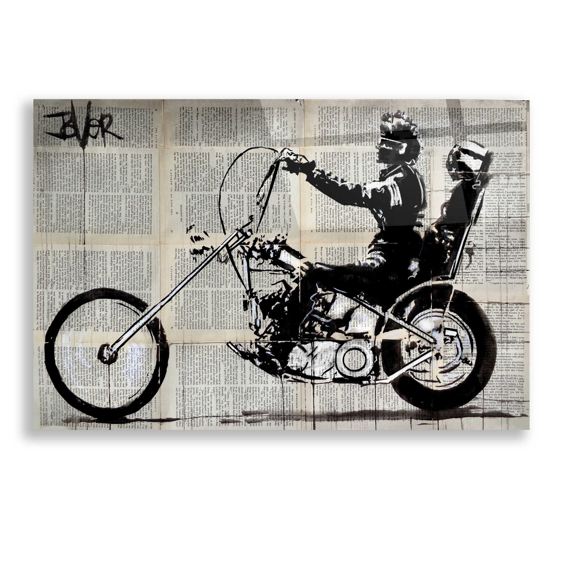 Epic Art 'Get Your Motor Running' by Loui Jover, Acrylic Glass Wall Art,24x16