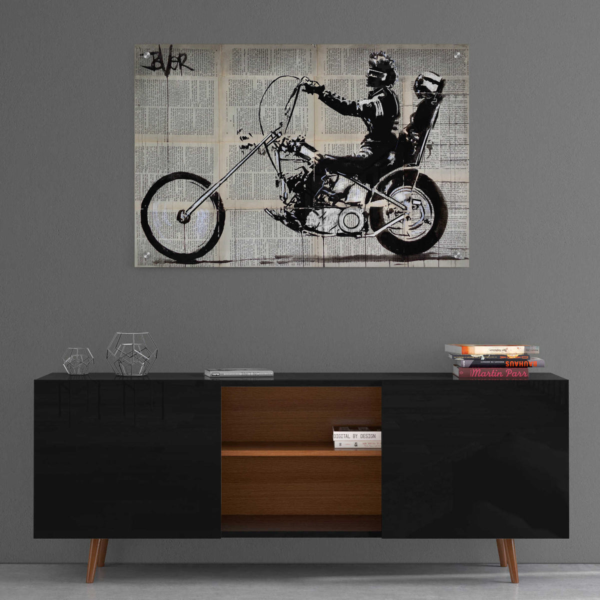 Epic Art 'Get Your Motor Running' by Loui Jover, Acrylic Glass Wall Art,36x24