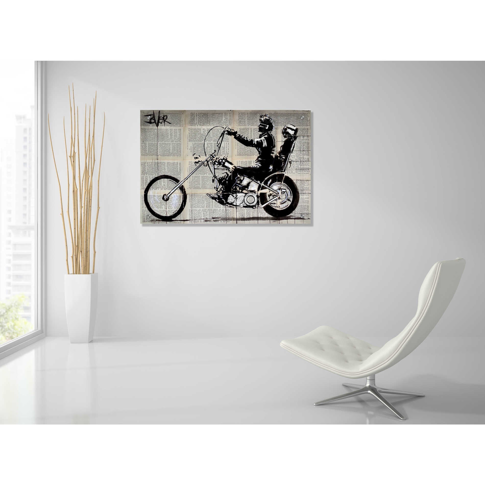 Epic Art 'Get Your Motor Running' by Loui Jover, Acrylic Glass Wall Art,36x24