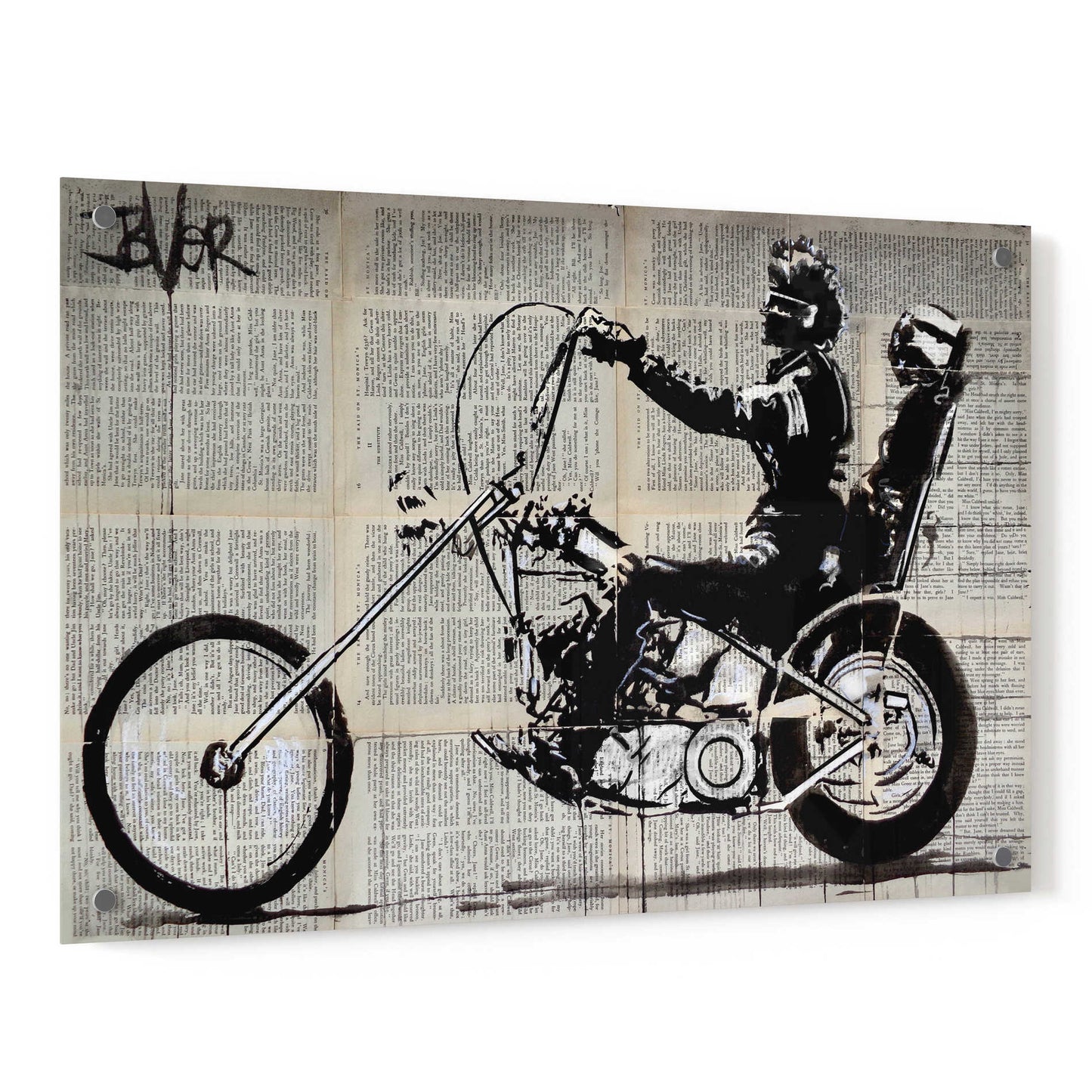 Epic Art 'Get Your Motor Running' by Loui Jover, Acrylic Glass Wall Art,36x24