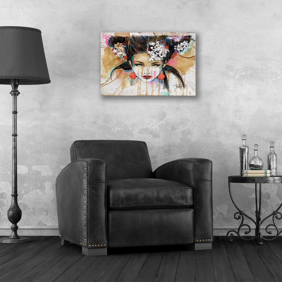 Epic Art 'Lady Luck' by Loui Jover, Acrylic Glass Wall Art,24x16