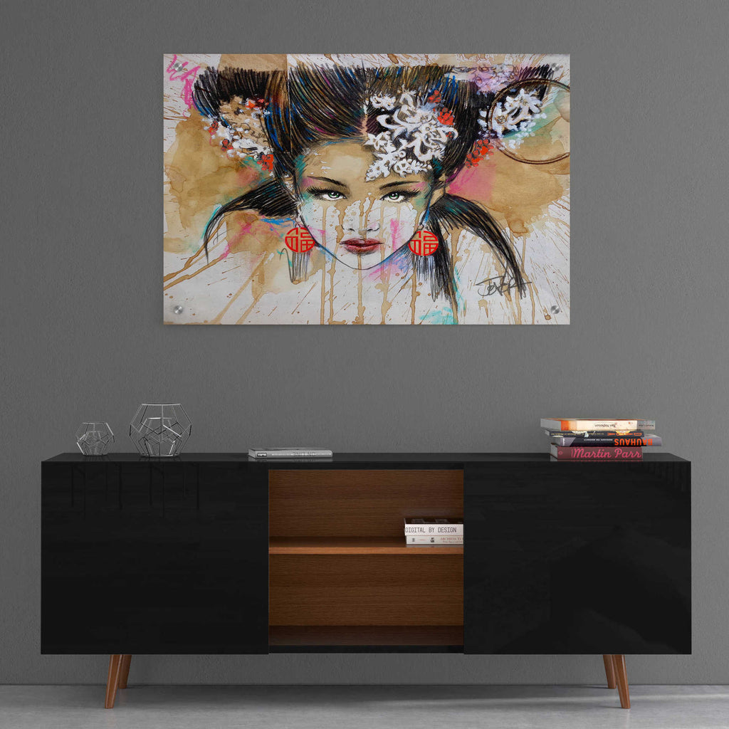 Epic Art 'Lady Luck' by Loui Jover, Acrylic Glass Wall Art,36x24