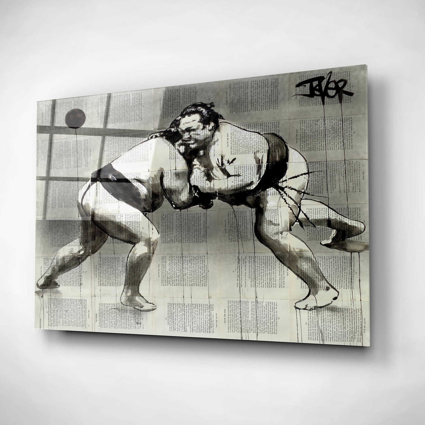 Epic Art 'Sumo' by Loui Jover, Acrylic Glass Wall Art,16x12