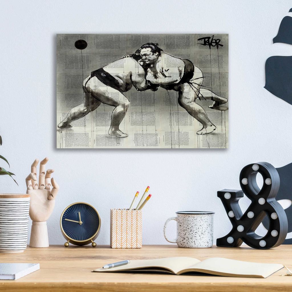 Epic Art 'Sumo' by Loui Jover, Acrylic Glass Wall Art,16x12