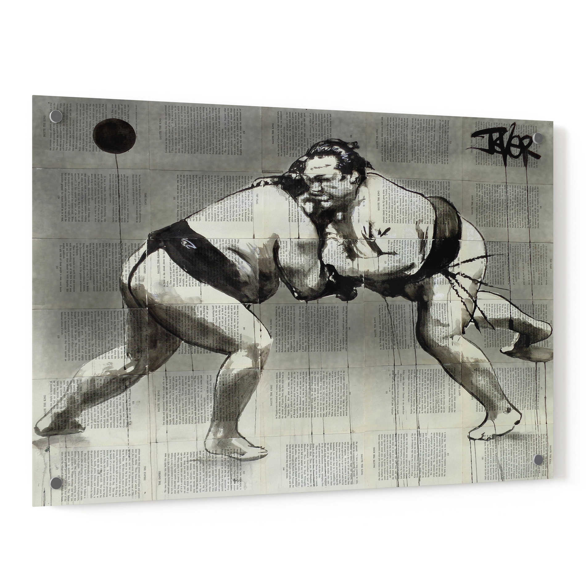 Epic Art 'Sumo' by Loui Jover, Acrylic Glass Wall Art,36x24