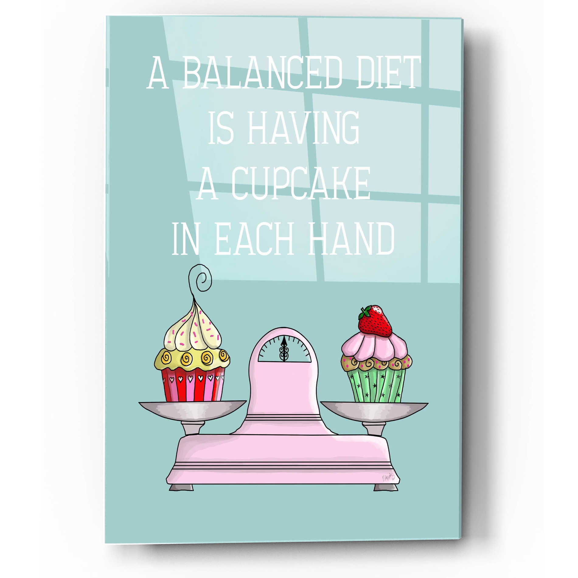 Epic Art 'A Balanced Diet' by Fab Funky, Acrylic Glass Wall Art