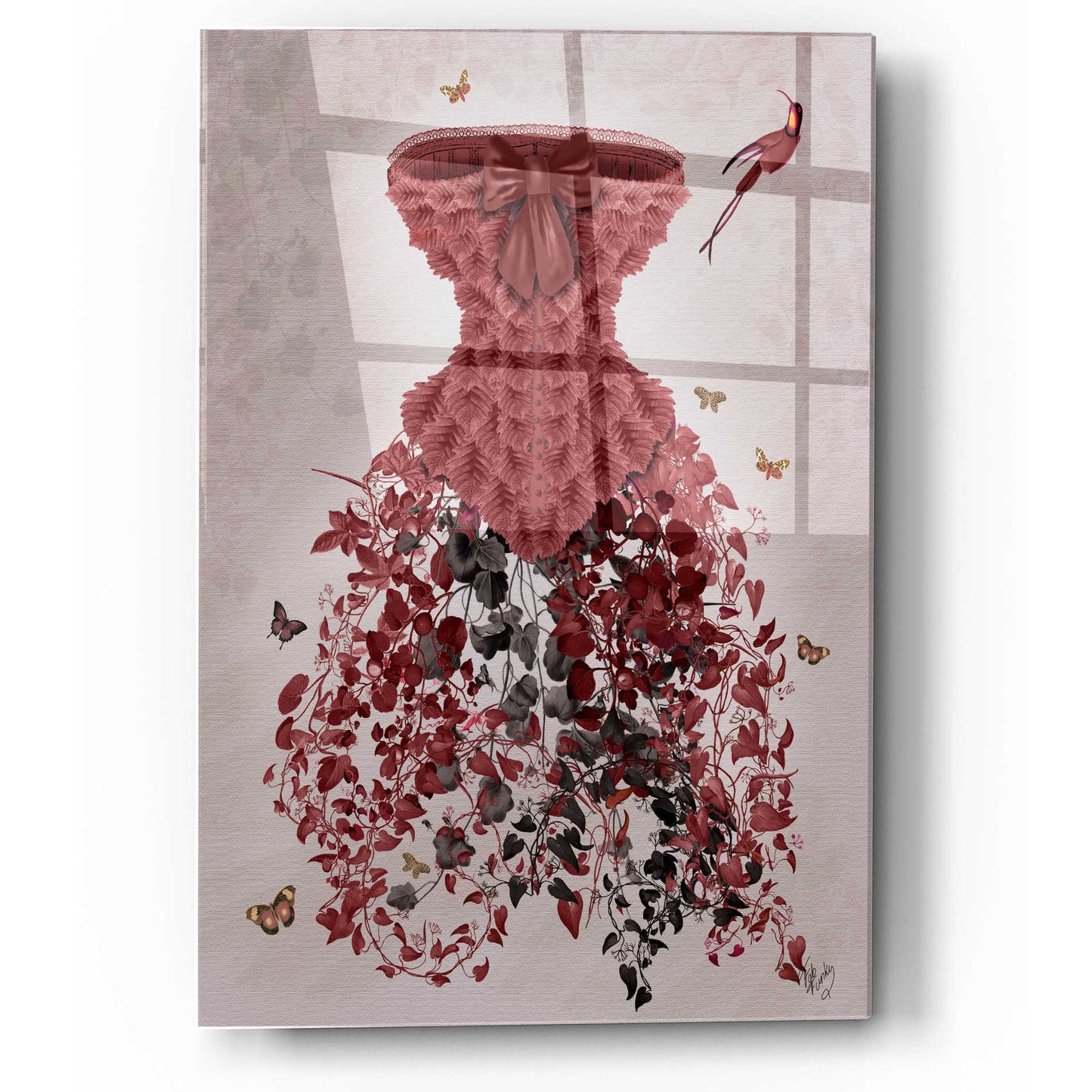 Epic Art 'Woodland Corset' by Fab Funky, Acrylic Glass Wall Art,12x16