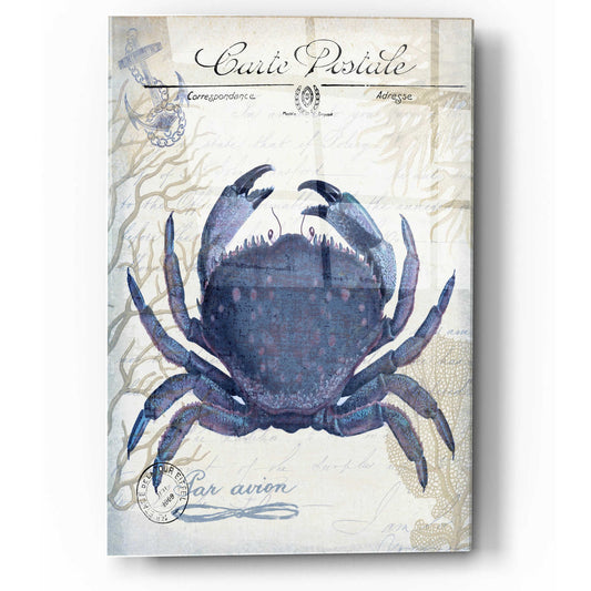 Epic Art 'Seaside Postcard Cream e' by Fab Funky, Acrylic Glass Wall Art