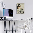 Epic Art 'Pugs on Bicycle' by Fab Funky, Acrylic Glass Wall Art,12x16