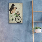 Epic Art 'Pugs on Bicycle' by Fab Funky, Acrylic Glass Wall Art,16x24