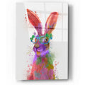 Epic Art 'Rainbow Splash Rabbit 2, Portrait' by Fab Funky, Acrylic Glass Wall Art