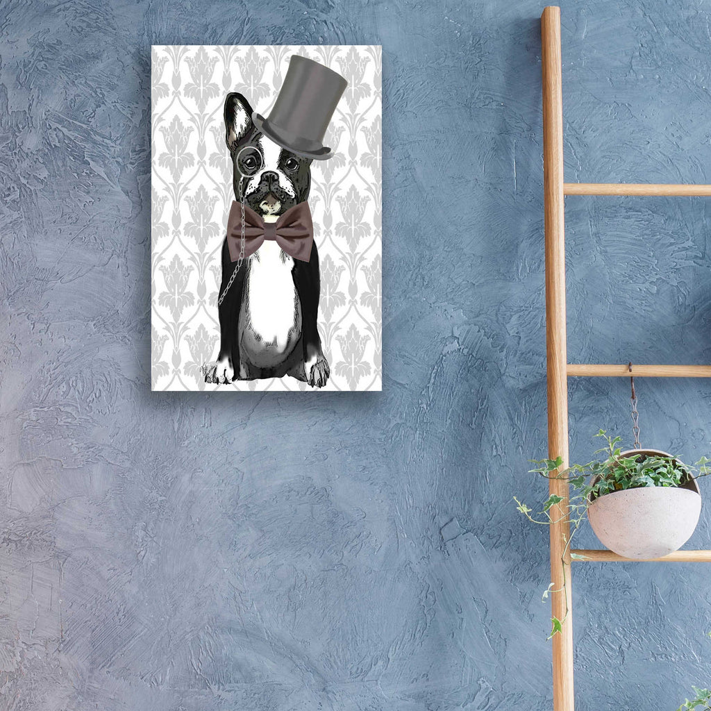 Epic Art 'Monsieur Bulldog' by Fab Funky, Acrylic Glass Wall Art,16x24