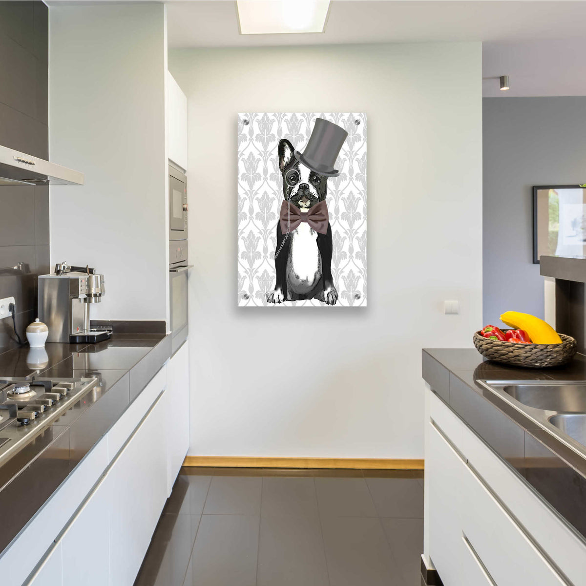 Epic Art 'Monsieur Bulldog' by Fab Funky, Acrylic Glass Wall Art,24x36