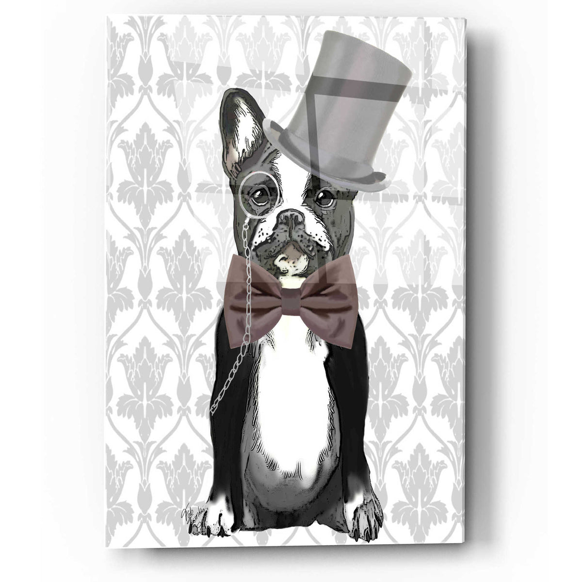 Epic Art 'Monsieur Bulldog' by Fab Funky, Acrylic Glass Wall Art