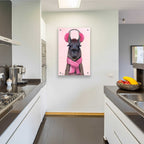 Epic Art 'Chilly Llama Pink' by Fab Funky, Acrylic Glass Wall Art,24x36