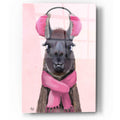 Epic Art 'Chilly Llama Pink' by Fab Funky, Acrylic Glass Wall Art