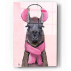 Epic Art 'Chilly Llama Pink' by Fab Funky, Acrylic Glass Wall Art