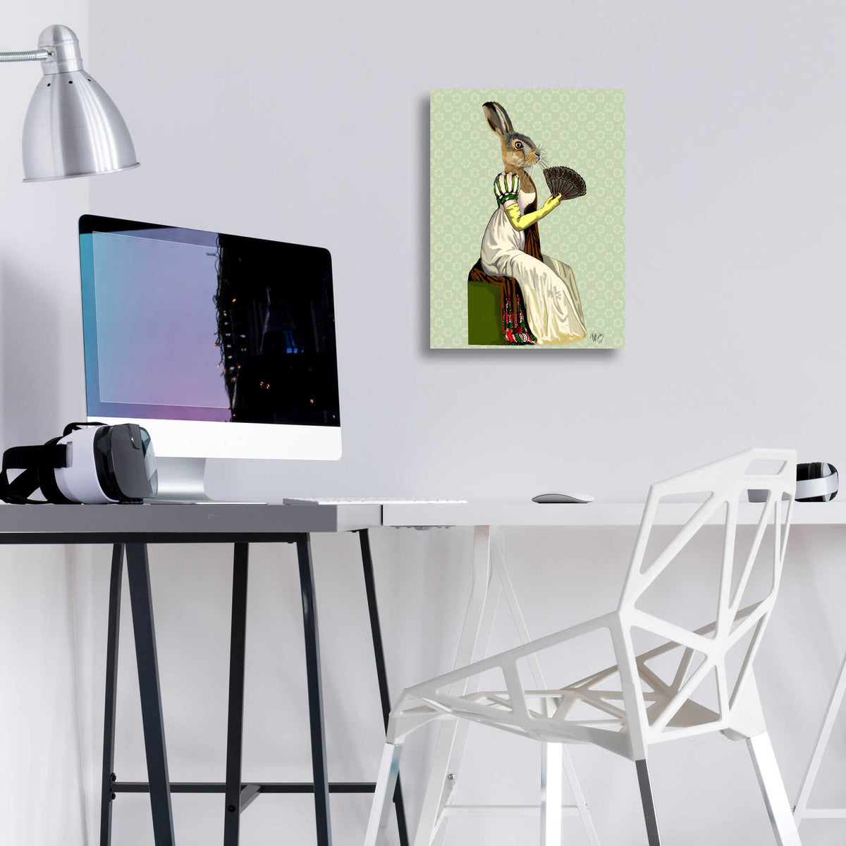 Epic Art 'Miss Hare' by Fab Funky, Acrylic Glass Wall Art,12x16