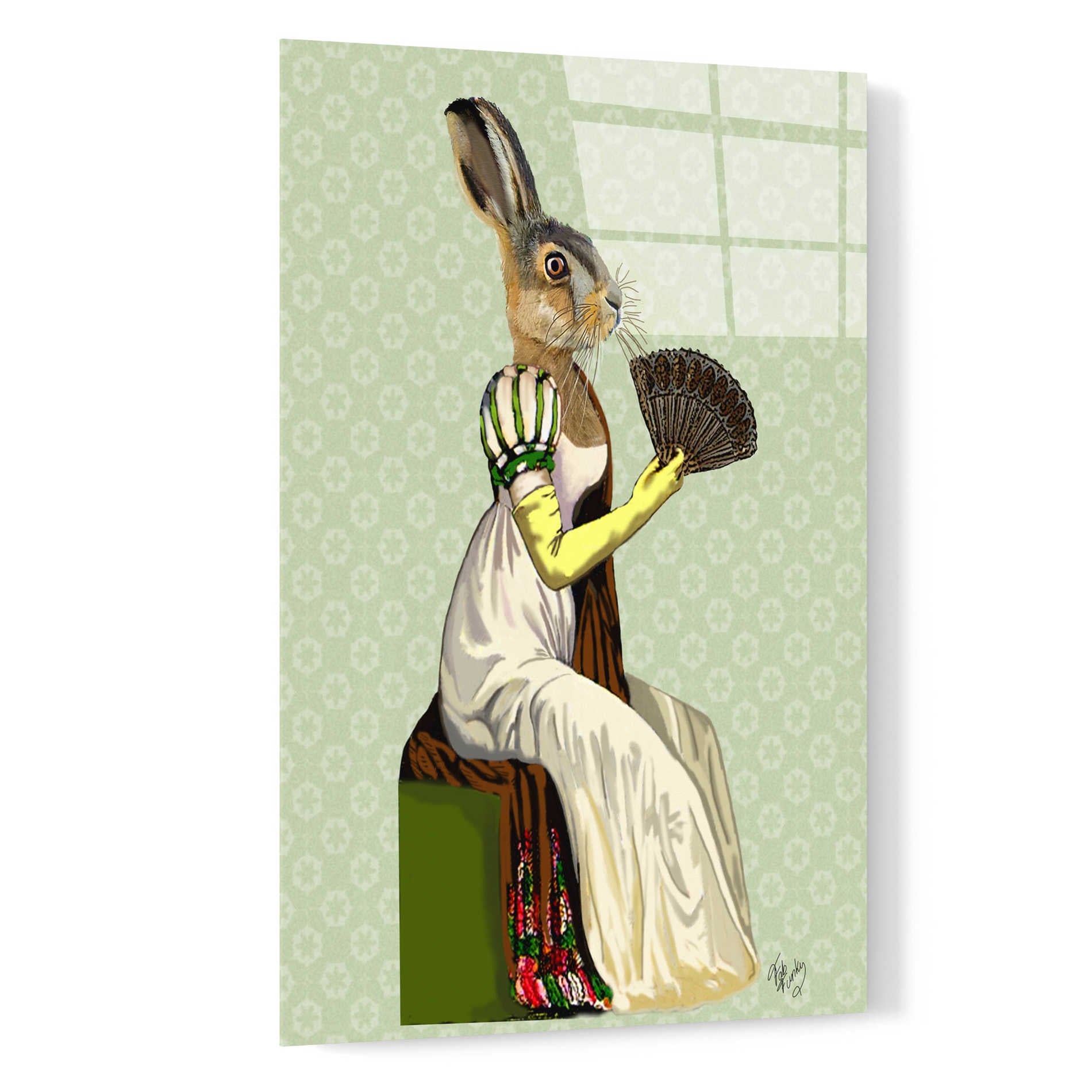 Epic Art 'Miss Hare' by Fab Funky, Acrylic Glass Wall Art,16x24