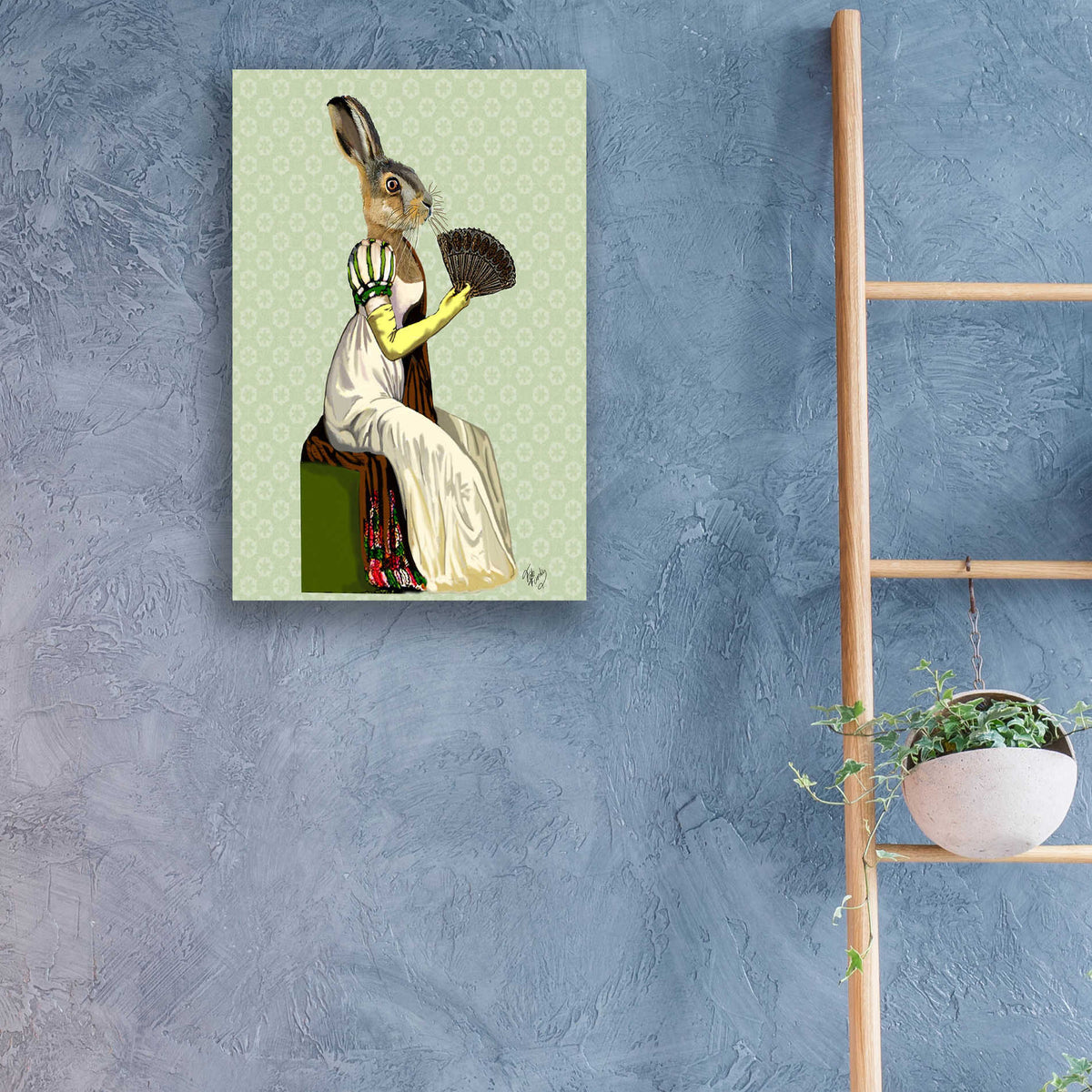 Epic Art 'Miss Hare' by Fab Funky, Acrylic Glass Wall Art,16x24