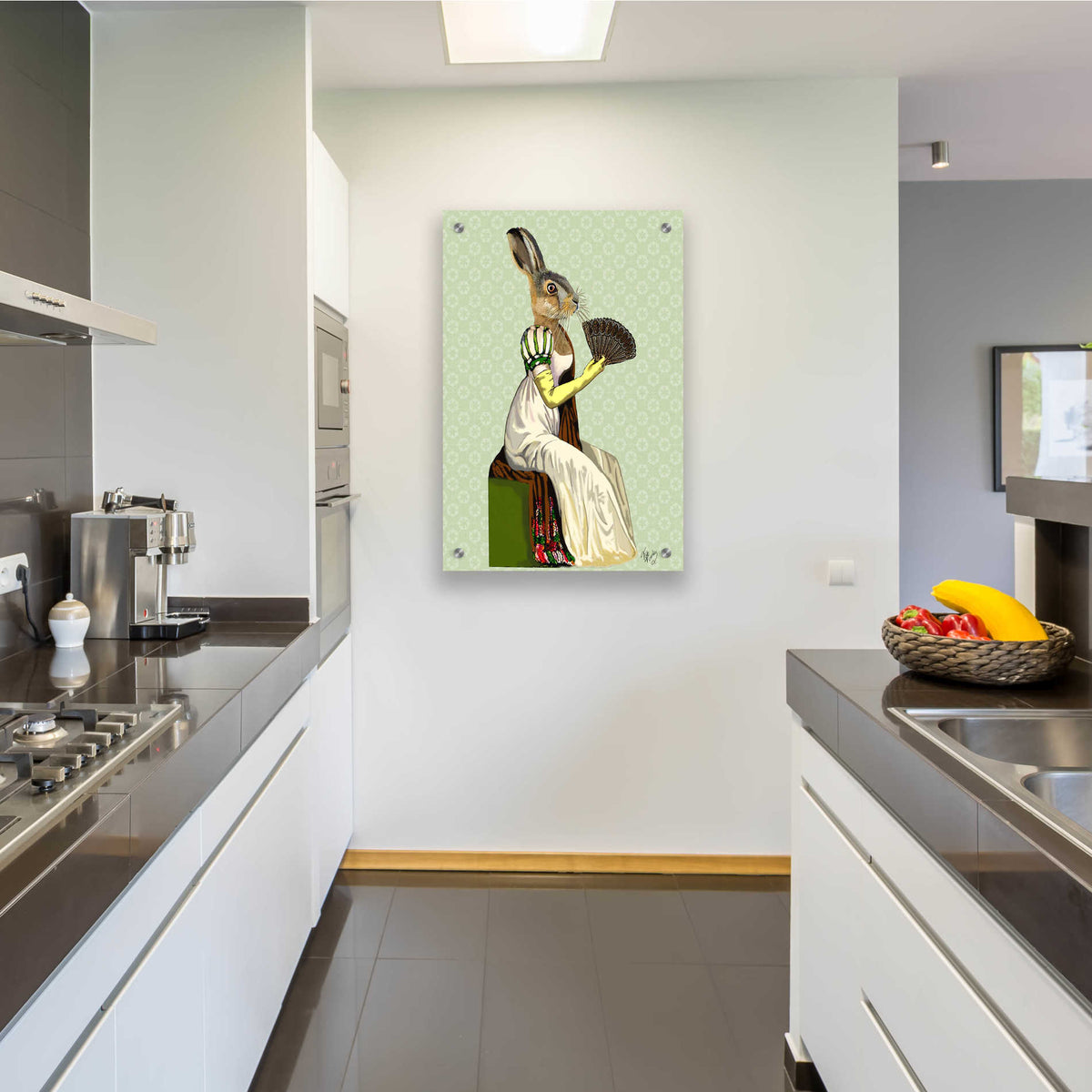 Epic Art 'Miss Hare' by Fab Funky, Acrylic Glass Wall Art,24x36