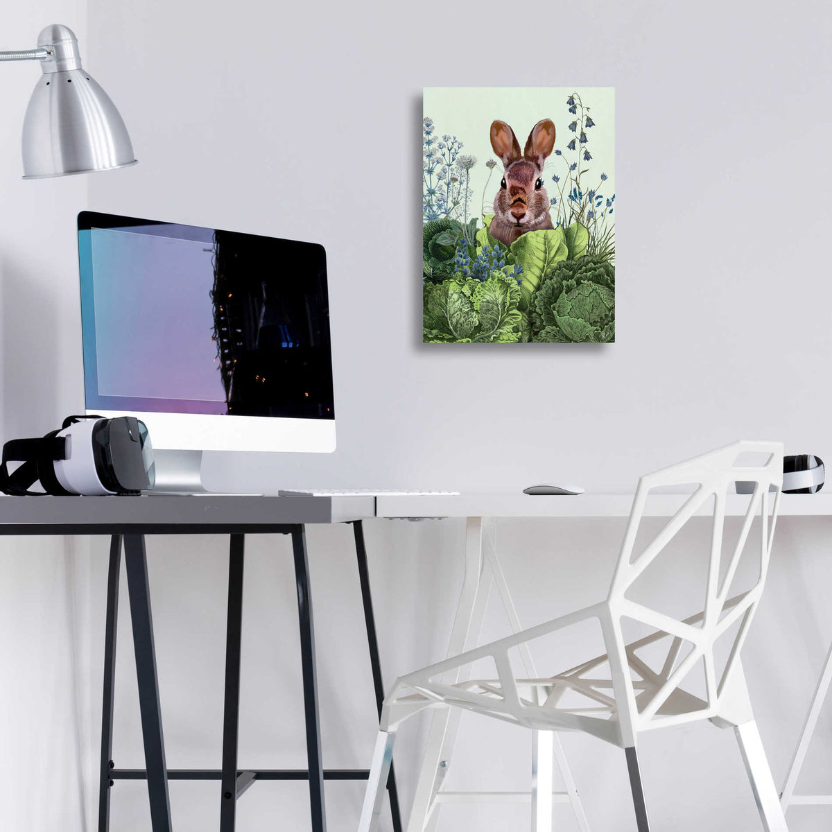 Epic Art 'Cabbage Patch Rabbit 6' by Fab Funky, Acrylic Glass Wall Art,12x16