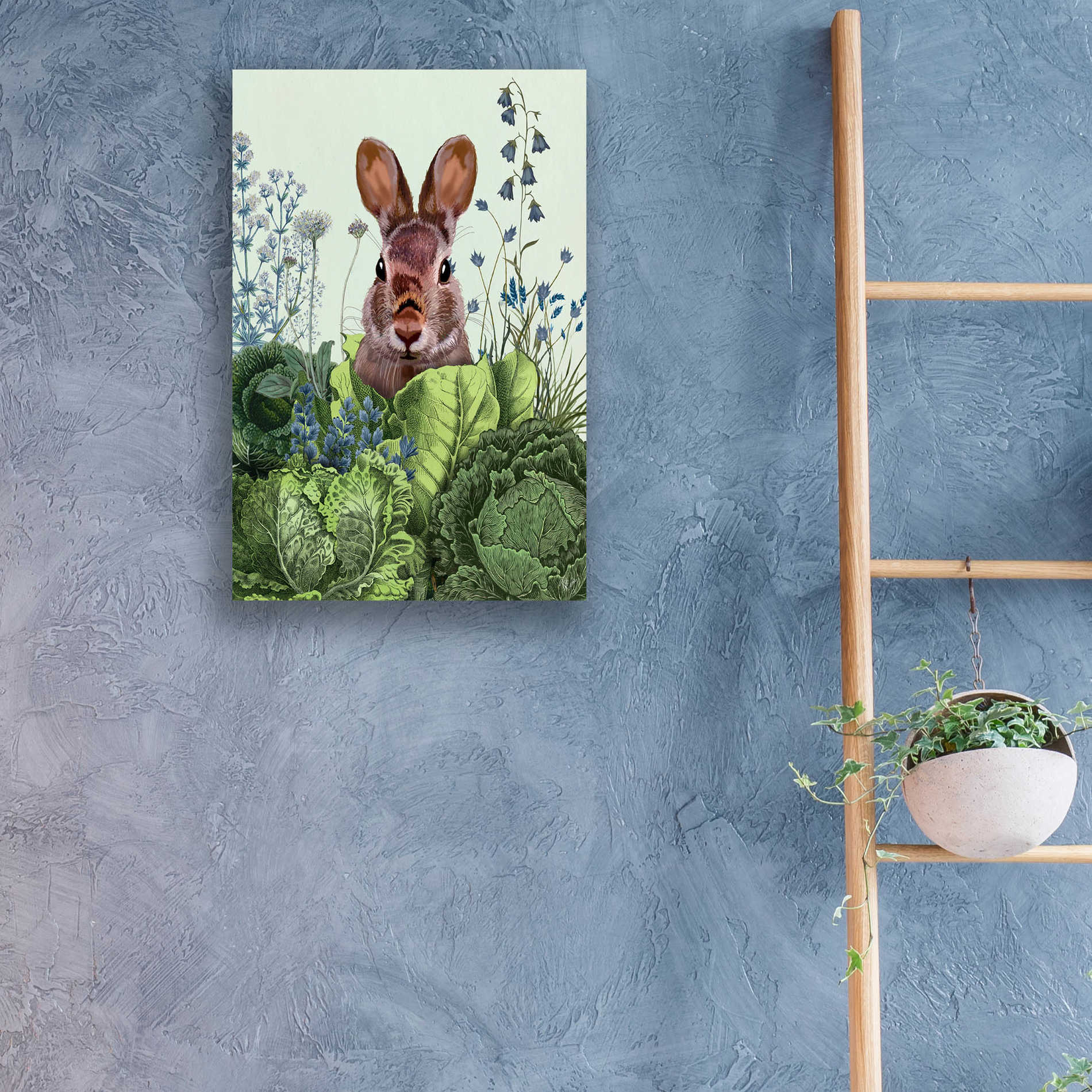 Epic Art 'Cabbage Patch Rabbit 6' by Fab Funky, Acrylic Glass Wall Art,16x24