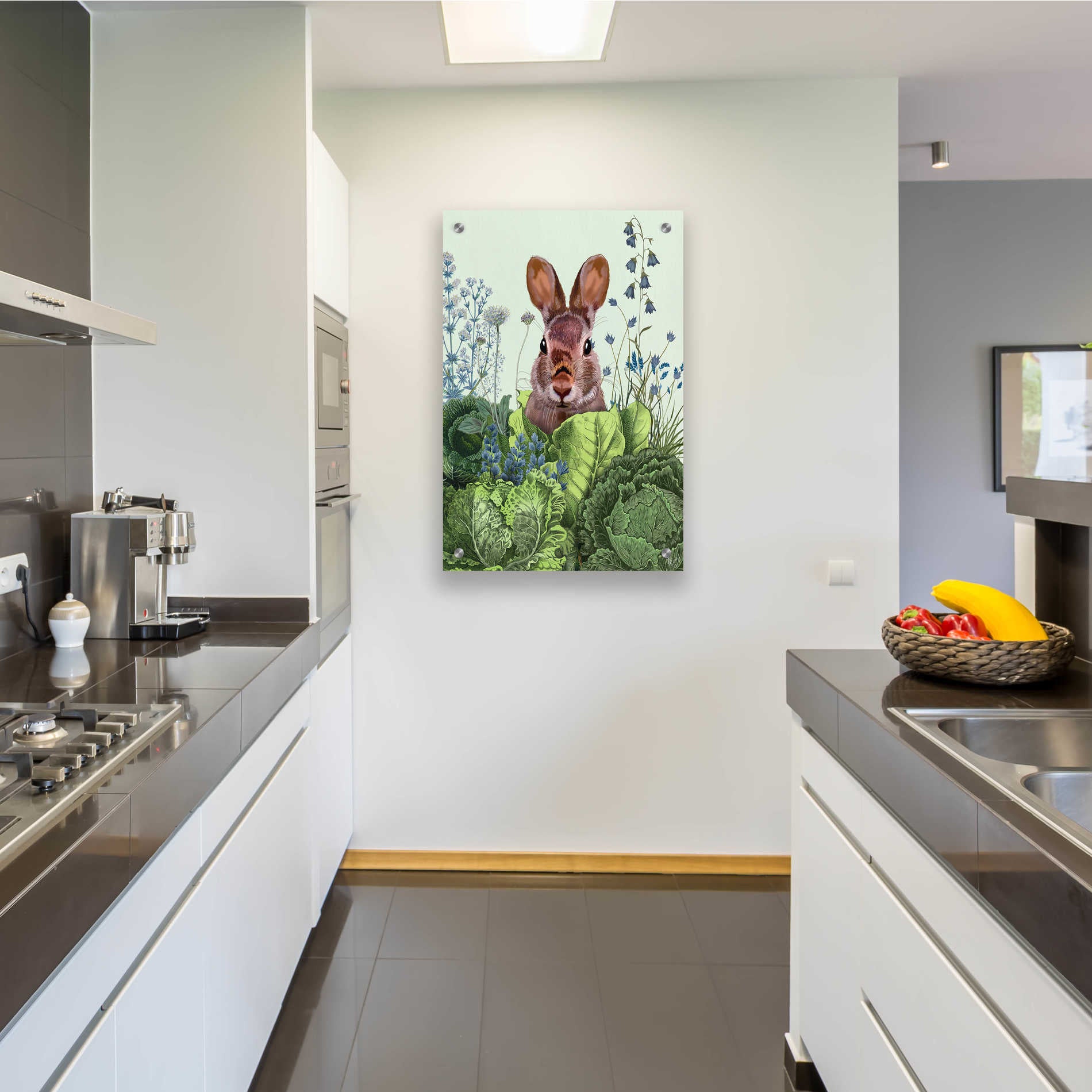 Epic Art 'Cabbage Patch Rabbit 6' by Fab Funky, Acrylic Glass Wall Art,24x36