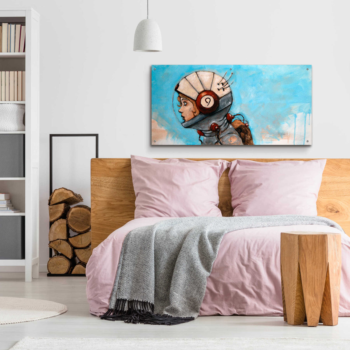Epic Art 'Rosie the Rocketeer' by Craig Snodgrass, Acrylic Glass Wall Art,48x24